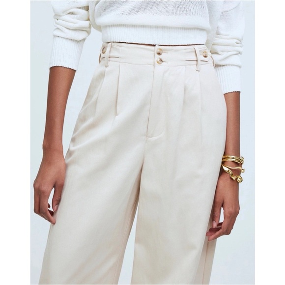 Madewell NWT Harlow Wide-Leg Pant Beige, size 8 - Picture 11 of 12